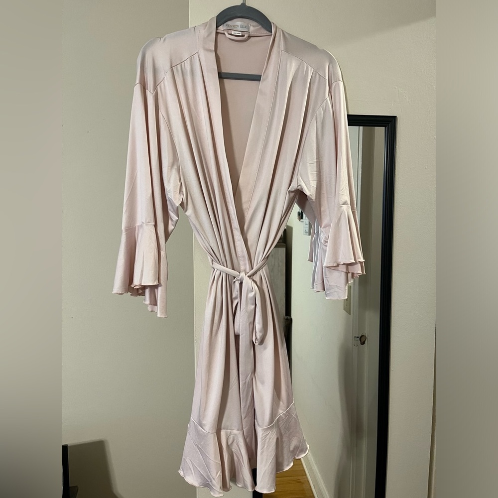 Kennedy Blue Pale Pink Bridesmaid Robe